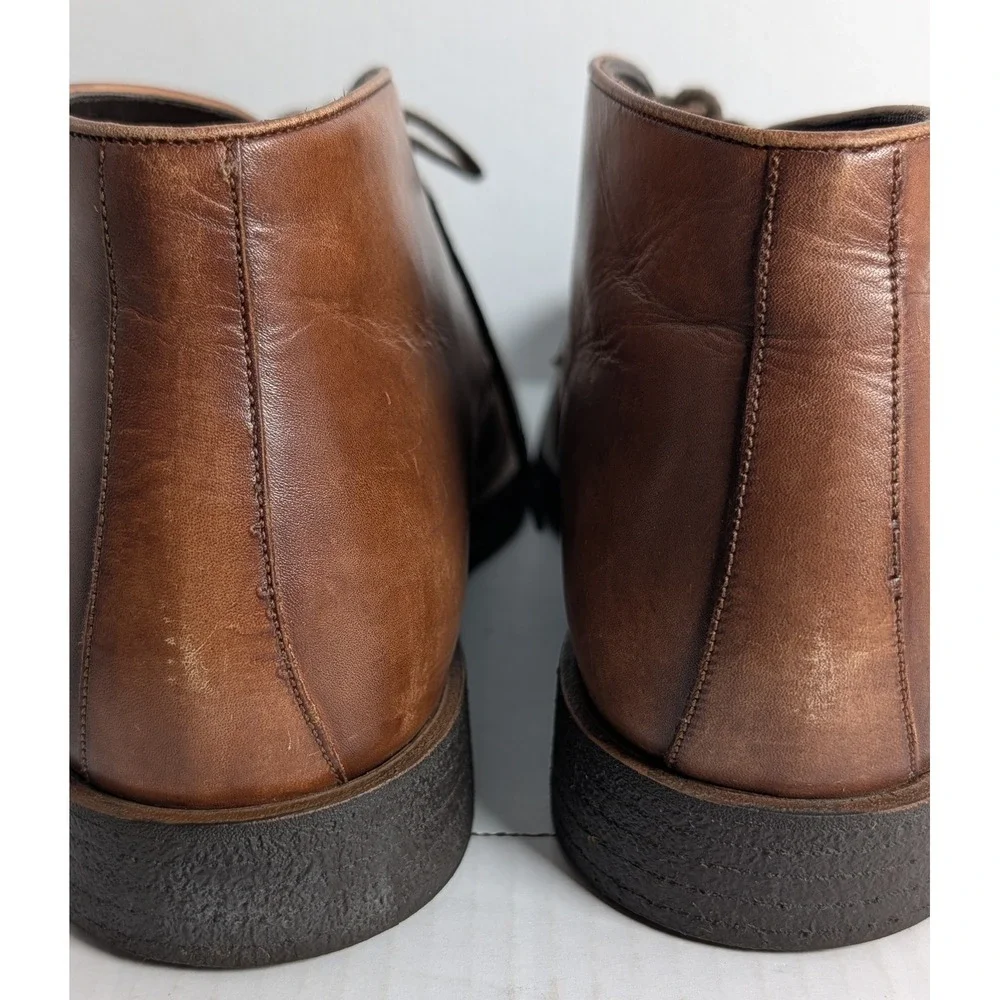 To Boot New York Men's Brown Leather Chukka Desert Boots Size 10 EU 44 Lace Up